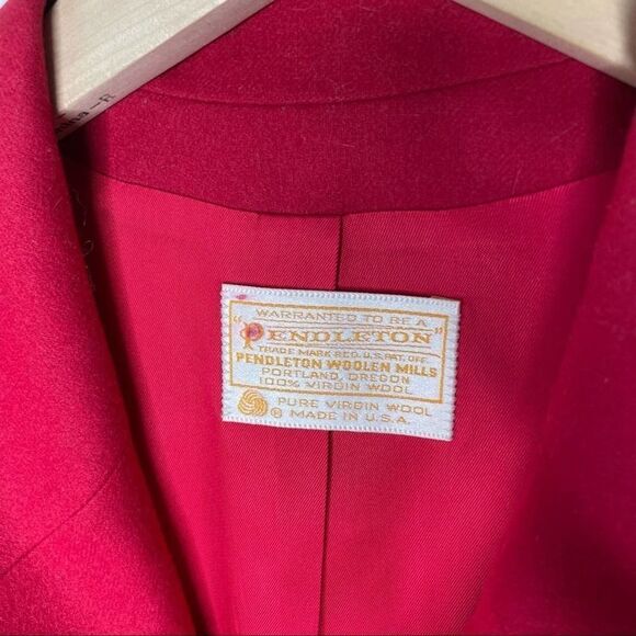 VINTAGE Pendleton Red Wool Blazer sz. 14 #EE - Picture 10 of 10